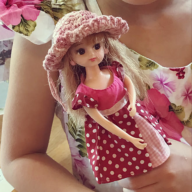 ベッド周り 可愛い リカちゃん人形 マルシェ ミニ帽子 などのインテリア実例 18 06 30 22 26 02 Roomclip ルームクリップ