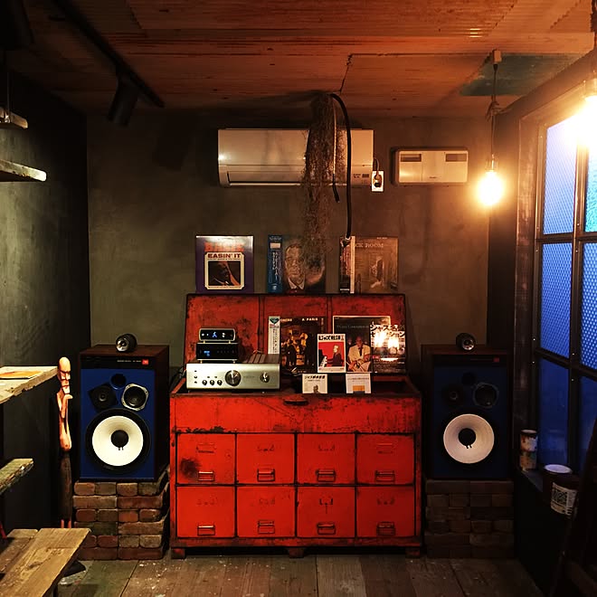 部屋全体/JBL/スピーカー/工業系/レコード&hellip;などのインテリア実例 20170308 214933 ｜ RoomClip