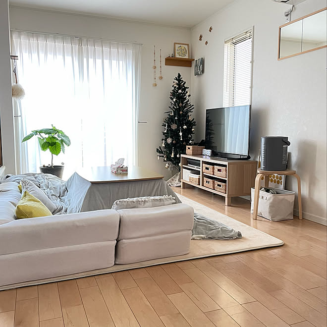 ウンべラータ ローソファー クリスマスツリー クリスマス ベージュインテリア などのインテリア実例 22 11 18 13 55 37 Roomclip ルームクリップ