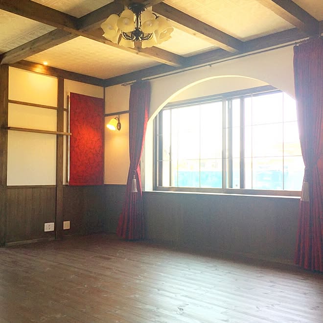 リビング 無垢材 腰板 洋館風 洋館 などのインテリア実例 15 07 03 18 47 51 Roomclip ルームクリップ