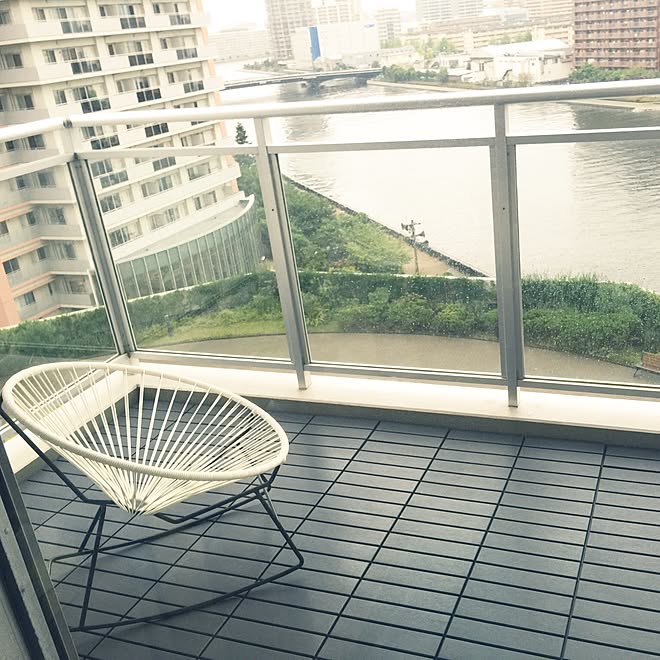 アカプルコチェア デザイナーズ Ikea バルコニー フロアデッキ などのインテリア実例 15 09 15 12 02 06 Roomclip ルームクリップ