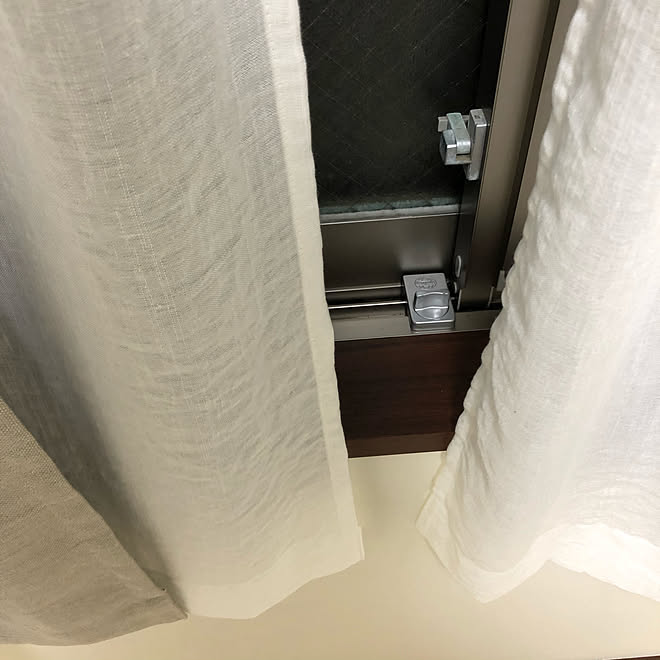 防犯対策 オーダーカーテン 無印良品 部屋全体のインテリア実例 21 04 30 07 13 47 Roomclip ルームクリップ