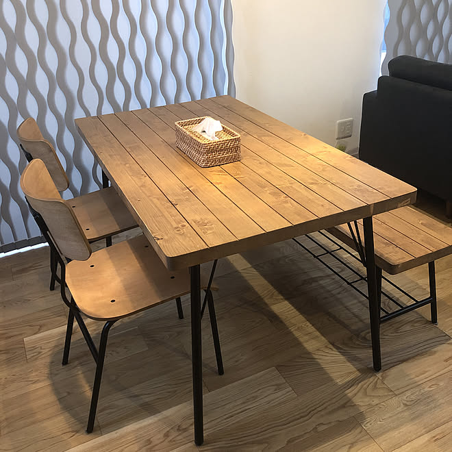 無印良品 4人家族 木目が好き アイアン家具 ヴィンテージ風 などのインテリア実例 04 28 18 11 32 Roomclip ルームクリップ