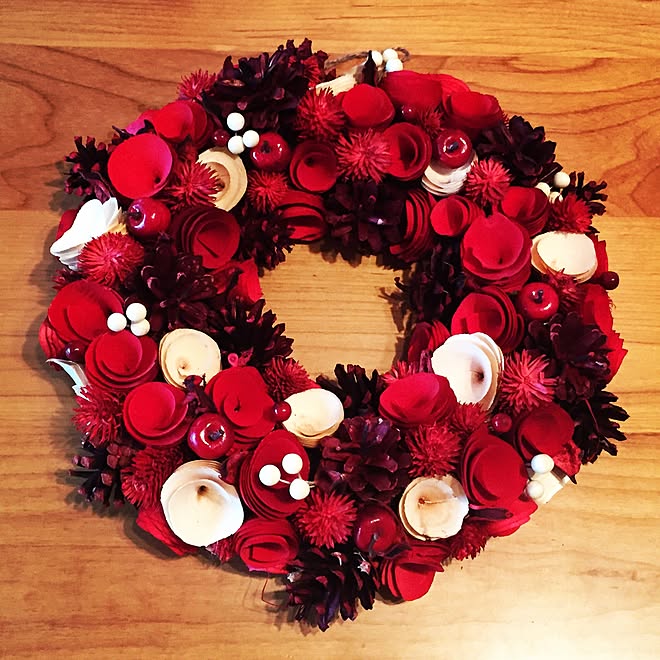 玄関 入り口 青山フラワーマーケット クリスマスのインテリア実例 15 11 06 21 18 43 Roomclip ルームクリップ