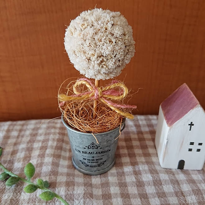 部屋全体/トピアリー/ミニトピアリー/かすみ草/かすみ草ドライフラワー&hellip;などのインテリア実例 20200501 194855