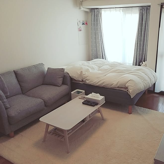 部屋全体 ワンルーム 8畳 グレー 白 グレーインテリア などのインテリア実例 17 04 29 23 00 51 Roomclip ルームクリップ 部屋全体 ワンルーム 8畳 グレー 白 グレーインテリア などのインテリア実例 17 04 29 23 00 51 Roomclip ルームクリップ
