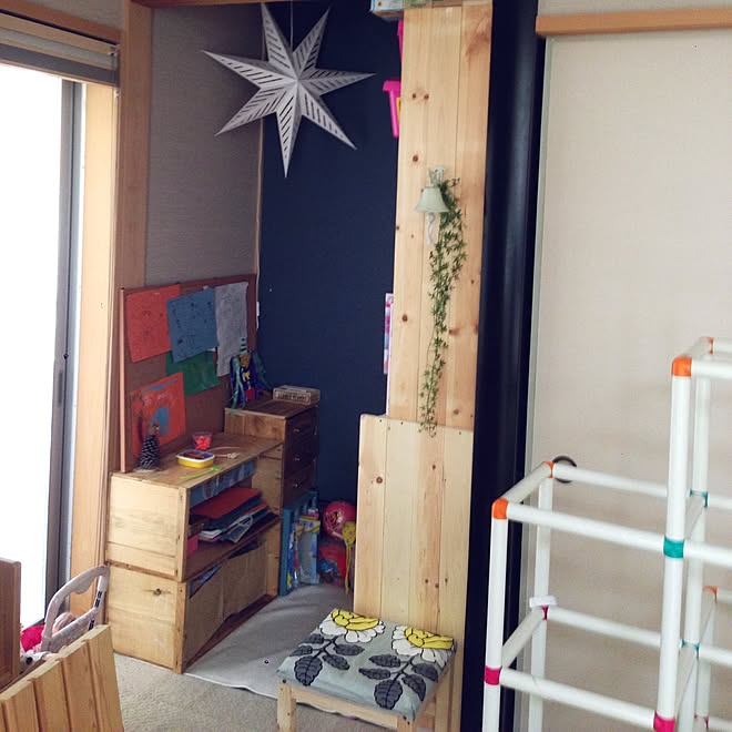 床の間 和室 おもちゃ収納 木箱 Diy などのインテリア実例 15 02 28 13 47 59 Roomclip ルームクリップ