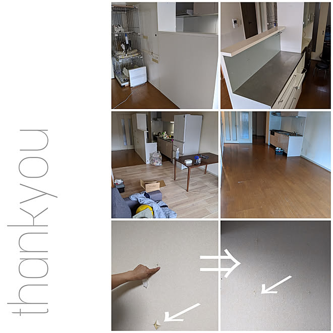 部屋全体 賃貸マンション 足音騒音対策 フロアシート 壁付キッチン などのインテリア実例 03 02 06 37 45 Roomclip ルームクリップ