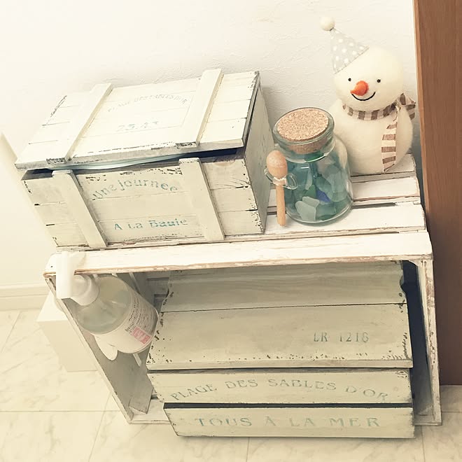 バス/トイレ/woodbox/お手洗いから失礼します!/シーグラス 瓶詰め/seaglass...などのインテリア実例 - 2016-03-18 11:24:03