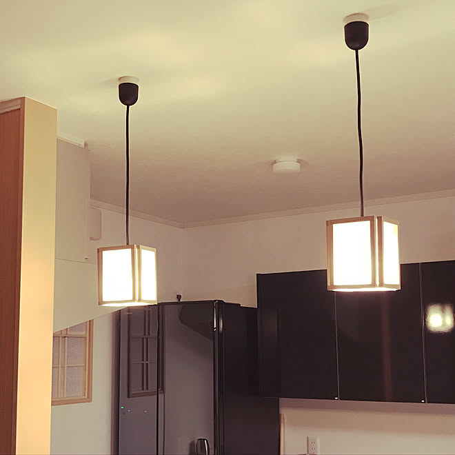 キッチン 和 ペンダントライト 障子 楽天で買ったもの などのインテリア実例 18 02 04 18 57 34 Roomclip ルームクリップ