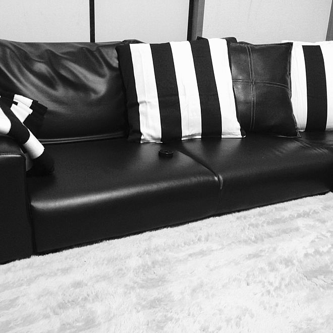 リビング 団地リビング 団地 賃貸 白黒 ローソファー などのインテリア実例 15 02 24 00 40 30 Roomclip ルームクリップ