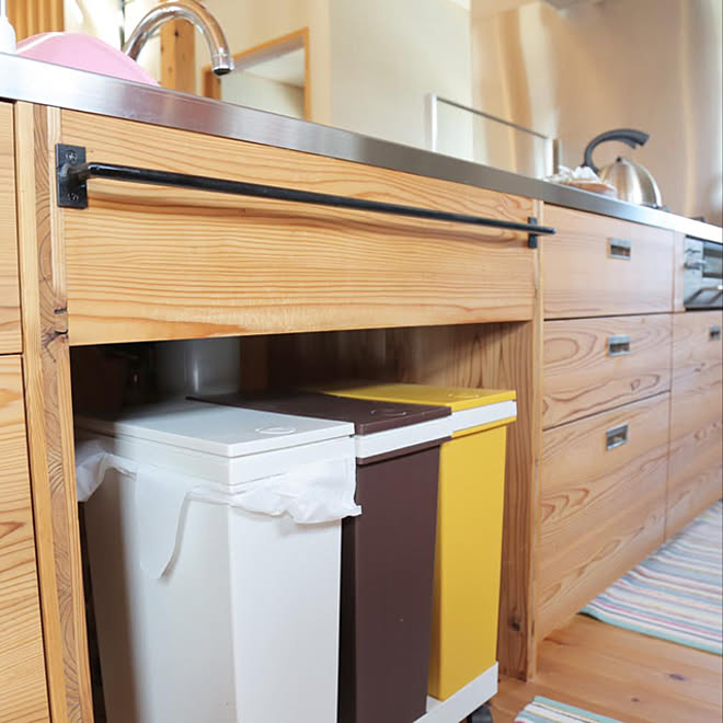 ステンレスワークトップ ステンレスシンク ステンレス天板 造作キッチン棚 造作キッチン収納 などのインテリア実例 10 08 10 39 26 Roomclip ルームクリップ