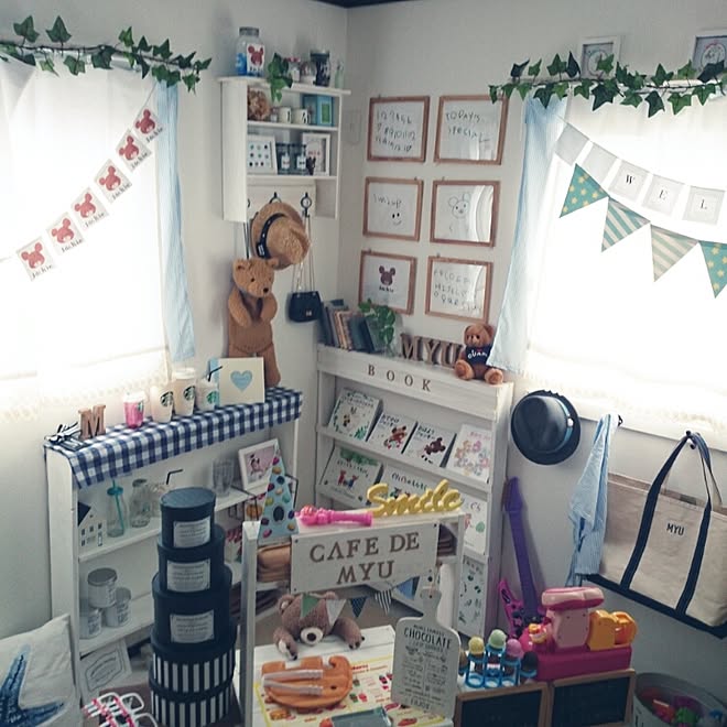 部屋全体 女の子の部屋 子供部屋 カフェ風に憧れている Cafe風に憧れて などのインテリア実例 15 04 07 13 07 11 Roomclip ルームクリップ