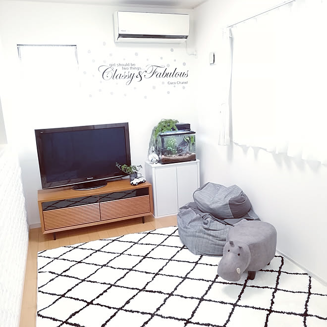 部屋全体/壁紙/モノトーン大好き♡/いいね♡ありがとうございます♡/モノトーン...などのインテリア実例 - 2019-09-18 11:22:02