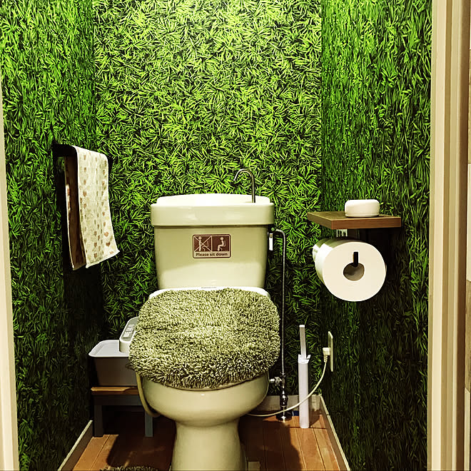 ボタニカル壁紙 バス トイレのインテリア実例 19 10 09 13 33 Roomclip ルームクリップ