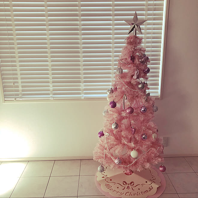 クリスマスツリー ピンク/Francfranc クリスマスツリー/クリスマスツリー150cm/リビングのインテリア実例 - 2019-11-17 10:59:36