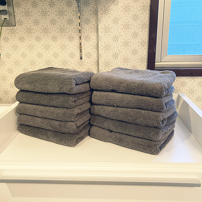 収納 洗面所 フェイスタオル ホテルライク インテリア などのインテリア実例 22 01 25 17 49 57 Roomclip ルームクリップ