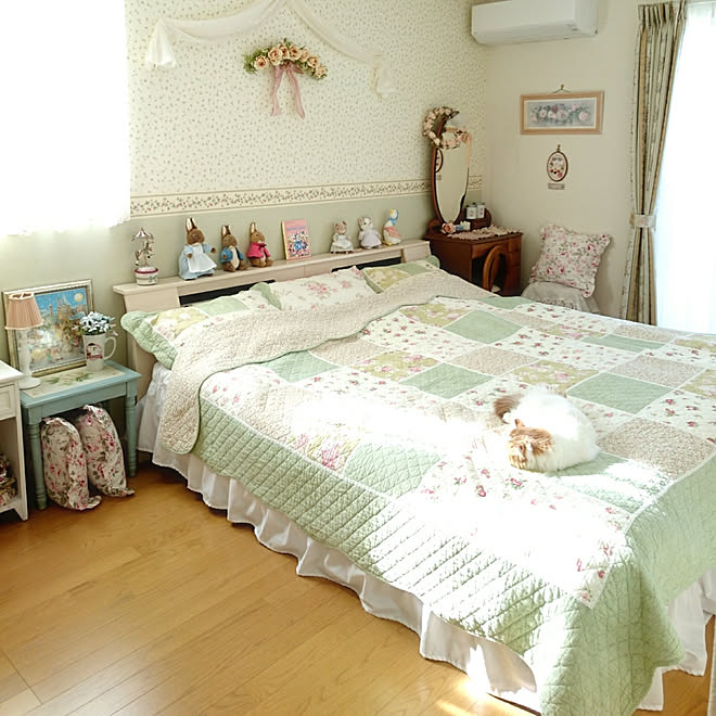 ベッド/カントリー/フレンチカントリー/花柄のある暮らし/キングベッド...などのインテリア実例 - 2020-01-21 17:40:13
