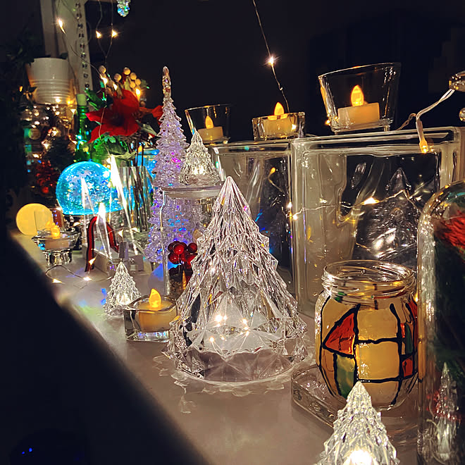 クリスマス/冬支度/クリスマス2019/ガラスブロック/クリスマスオブジェ...などのインテリア実例 - 2019-11-19 19:06:35