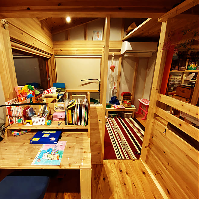 勉強机diy Diy 木の家 ナチュラル 子供部屋 などのインテリア実例 07 11 14 34 Roomclip ルームクリップ