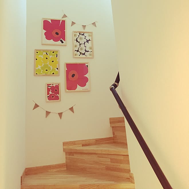 壁/天井/階段の壁/セリア/おうちカフェ/フラッグガーランド...などのインテリア実例 - 2015-07-12 19:35:59