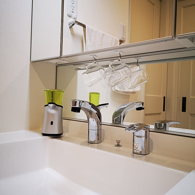 バス トイレ ソープディスペンサー ものを置かない 毎朝リセット 薬用せっけんミューズ などのインテリア実例 21 09 10 45 34 Roomclip ルームクリップ