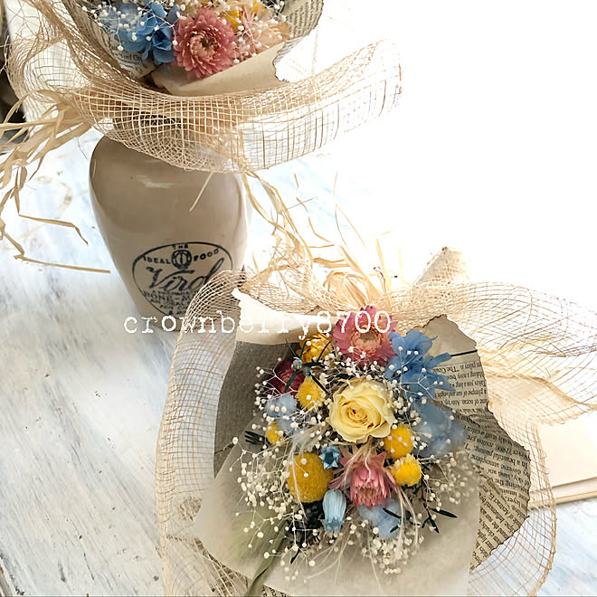 【flo8b】ひまわりラウンドブーケ【直径約28cm・高さ約24cm】