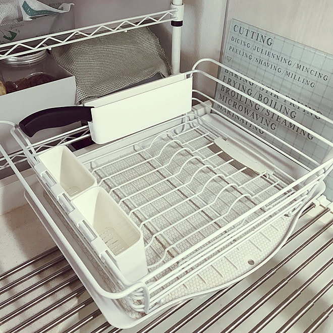 水切りカゴ 100均 セリア 包丁収納 包丁ホルダー などのインテリア実例 21 02 04 08 48 59 Roomclip ルームクリップ
