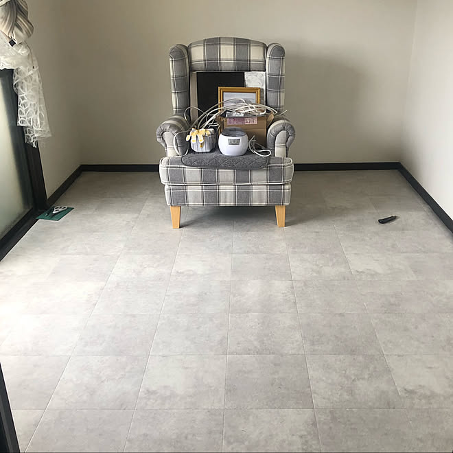 賃貸マンション 床diy コンクリート風 モルタル風 Diy などのインテリア実例 21 05 19 01 11 13 Roomclip ルームクリップ