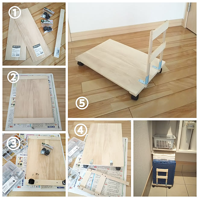 玄関 入り口 キャンドゥ 百均 プチdiy 台車 などのインテリア実例 19 01 09 19 44 27 Roomclip ルームクリップ