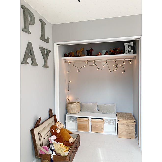 古家具 古道具が好き ベンチ ベンチ収納diy 押入れ子供部屋 などのインテリア実例 01 31 14 08 28 Roomclip ルームクリップ