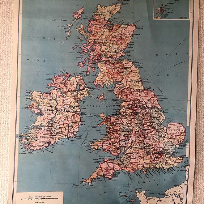 地図 イギリス地図 Daunt Books 壁 天井のインテリア実例 05 04 10 54 59 Roomclip ルームクリップ
