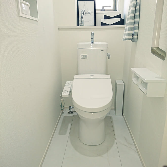 バス トイレ やめたこと モノトーン ダイソー トイレマット などのインテリア実例 19 11 01 10 40 49 Roomclip ルームクリップ