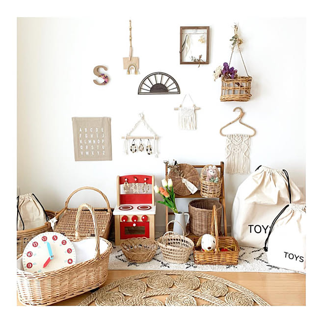 おもちゃ収納 かご収納 かごが好き 子供がいる暮らし 子供部屋 などのインテリア実例 21 05 26 19 04 10 Roomclip ルームクリップ