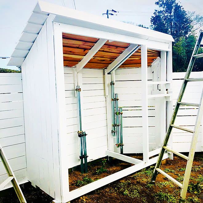 物置 物置diy カインズホームのペンキ 塀 Stay Home などのインテリア実例 21 03 04 13 52 50 Roomclip ルームクリップ