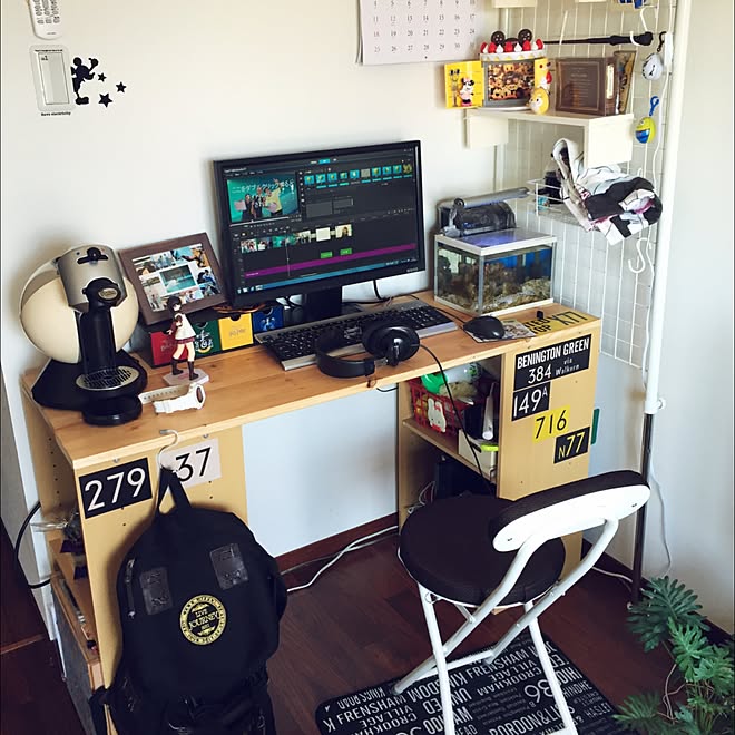 机 パソコンデスク カラーボックス Diy 一人暮らし Diyのインテリア実例 15 10 01 21 54 28 Roomclip ルームクリップ