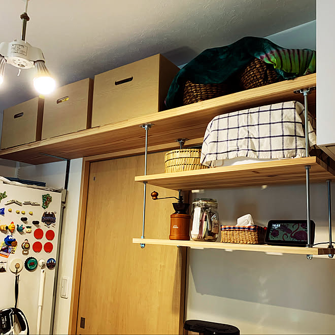 吊り棚 コレ Diyしたよ 狭い家 建て売りインテリア試行錯誤中 隙間収納 などのインテリア実例 05 24 17 10 55 Roomclip ルームクリップ