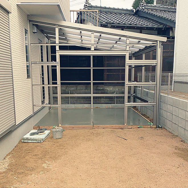 差し掛け 倉庫 ストックヤード 新築一戸建て ガーデニング などのインテリア実例 02 25 18 38 50 Roomclip ルームクリップ