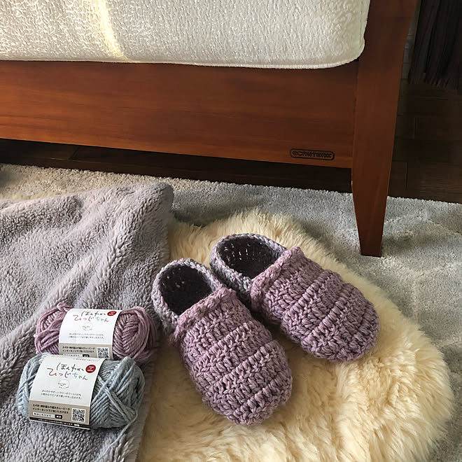 ピッタリサイズ あったかルームシューズ ウール100 ルームシューズ ほんわかひつじちゃん などのインテリア実例 12 05 16 23 04 Roomclip ルームクリップ