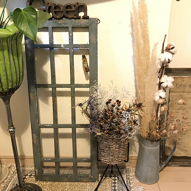 雑貨 コットンフラワー パンパスグラス ドライフラワーのある暮らし 見て頂き感謝です などのインテリア実例 09 25 09 44 46 Roomclip ルームクリップ