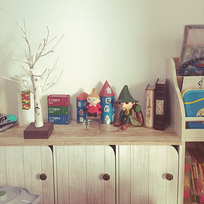 ムーミン Diy カラーボックスリメイク セリア 引き出し用つまみ ニトリのインテリア実例 19 07 29 17 30 36 Roomclip ルームクリップ