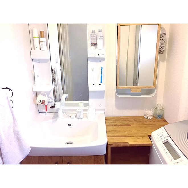 バス トイレ 洗面台周り 築30年超 中古マンション マンション暮らし などのインテリア実例 16 11 04 18 00 33 Roomclip ルームクリップ