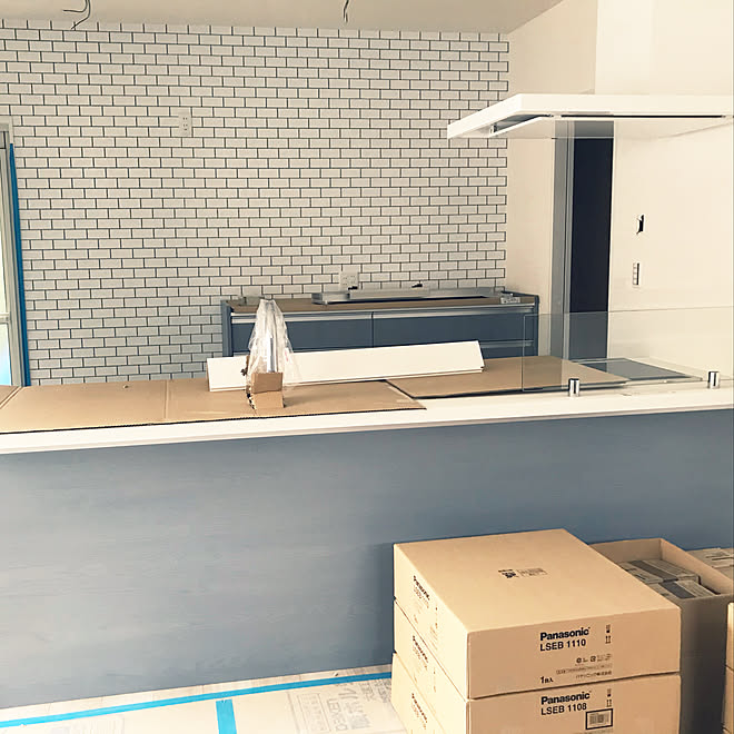 キッチン ブルーグレーオーク ラクシーナ パナソニックキッチン ラクシーナ カップボード ラクシーナ パナソニック などのインテリア実例 19 11 03 19 33 59 Roomclip ルームクリップ