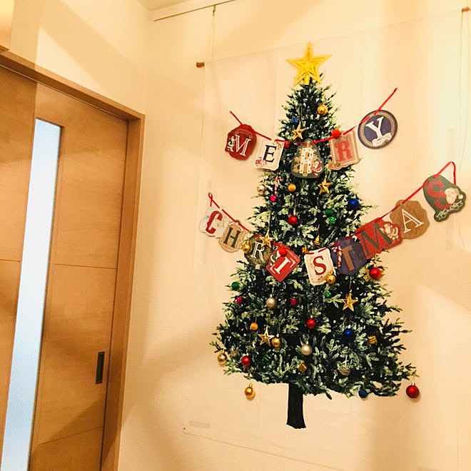 玄関/入り口/クリスマス/ツリー/タペストリー/トーカイ&hellip;などのインテリア実例 20171215 181300