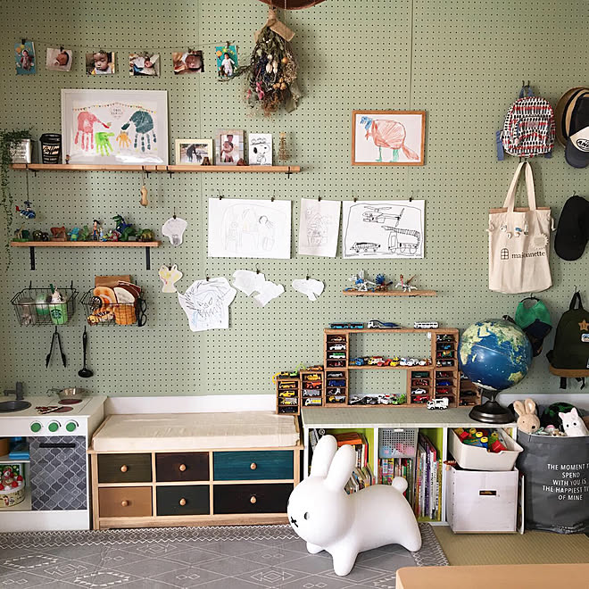 有孔ボード/DIY/建売をオシャレにしたい/収納/おもちゃ収納...などのインテリア実例 - 2019-11-18 12:25:05