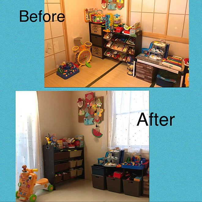 リビングの隣の部屋 子供部屋 障子 カーテン 畳 フローリング 子供部屋 キッズスペース などのインテリア実例 02 01 10 31 08 Roomclip ルームクリップ