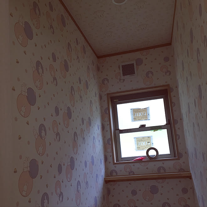 バス トイレ ミッフィー壁紙 リリカラ 新築建築中 新築 などのインテリア実例 17 11 17 43 00 Roomclip ルームクリップ