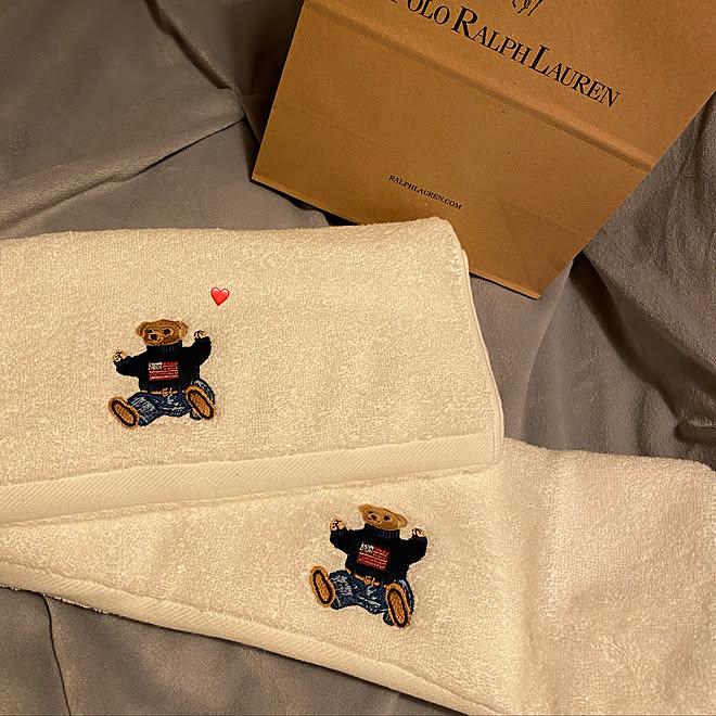 アウトレット雑貨 タオル フェイスタオル Polo Ralph Lauren ポロベア などのインテリア実例 05 02 15 55 24 Roomclip ルームクリップ