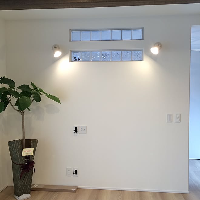 リビング ガラスブロック Dフロア Dフロア ライトオーク リクシルdフロアのインテリア実例 16 09 13 22 07 26 Roomclip ルームクリップ