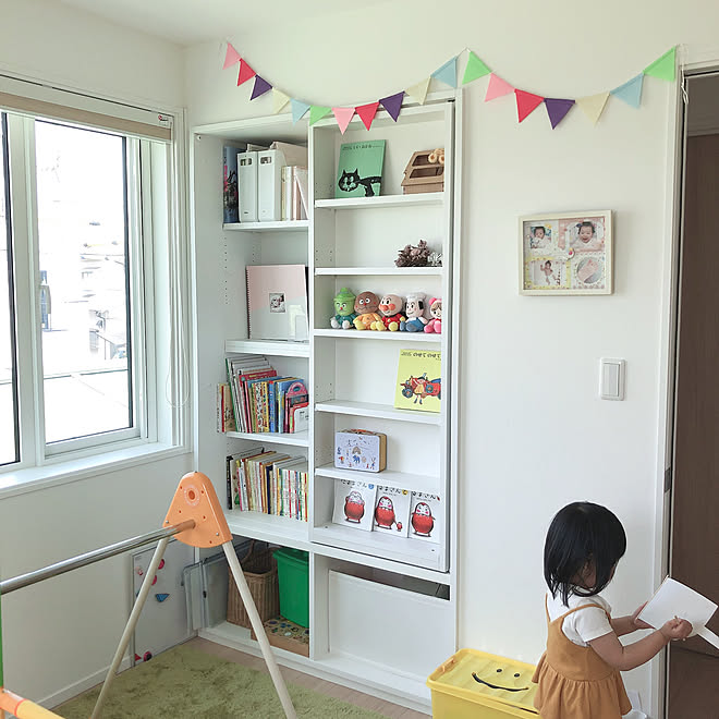 子ども部屋 女の子 子ども部屋 おもちゃ棚 おもちや収納 絵本コーナー などのインテリア実例 21 05 09 15 00 25 Roomclip ルームクリップ